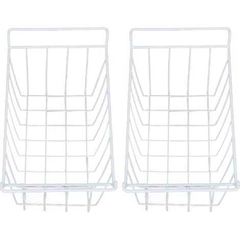 Bacs de Rangement de Congélateur, Paniers Métalliques de Congélateur, Paniers de Stockage de Congélateur à Gain de Place avec Revêtement PE pour le Stockage des Aliments au (WHITE) (1/5)