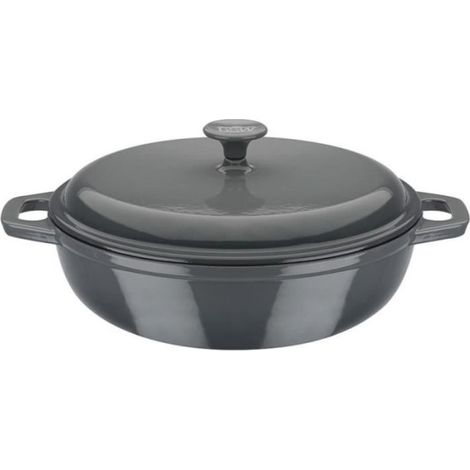 Cocotte fonte massive - GSW - GREY SHADOW - 30 cm - Ronde - Induction - Gris (1/5)