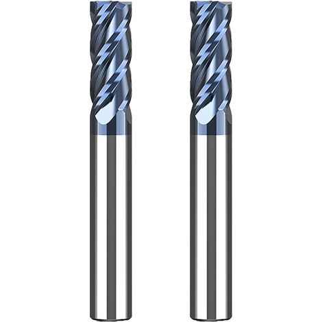 Stück Hartmetall Schaftfräser 8mm, 4 Zähne / 4 Schnitte, AlTiN Schwarz Beschichtung CNC Fräser, Vollhartmetall Fräser 8mm für Metall Holz Acryl Kunststoff (8mm) (1/5)