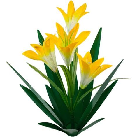 Metal Agave Lily Plantes Outdoor Decor, 13,8 Pouces Plantes d'agave métalliques avec des têtes de Fleurs de lys pour la Cour, Rustique Téquila Sculpture Lanscape Decor for Yard Paro Patio (Jaune) (1/5)