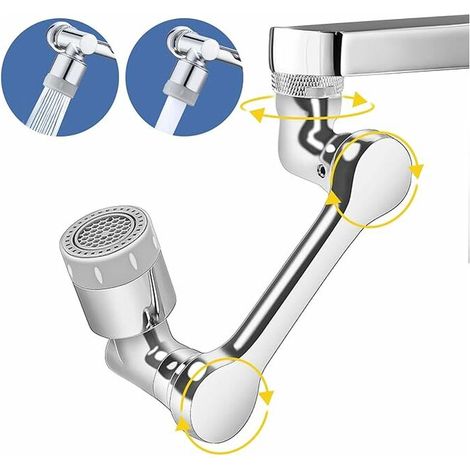 Wasserhahnbelüfter, 1080 Grad drehbarer Wasserhahnbelüfter, Belüfter-Spritzfilter-Wasserhahn, 2-Modi-Adapter für Wasserhähne mit 20/22/24 mm Außengewindedurchmesser