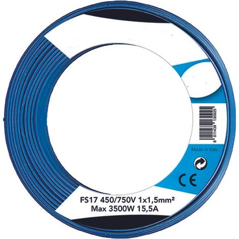 Unipolares Kabel 1x1,5 mm² Blau 10m - Idrhaus