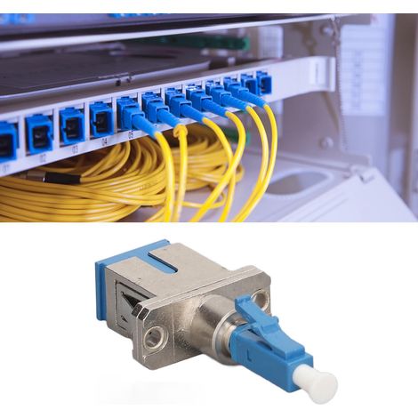 Adaptateur fibre optique LC mâle-SC femelle SM9/125, adaptateur hybride, compatible avec localisateur visuel de défauts pour wattmètre optique (1/5)
