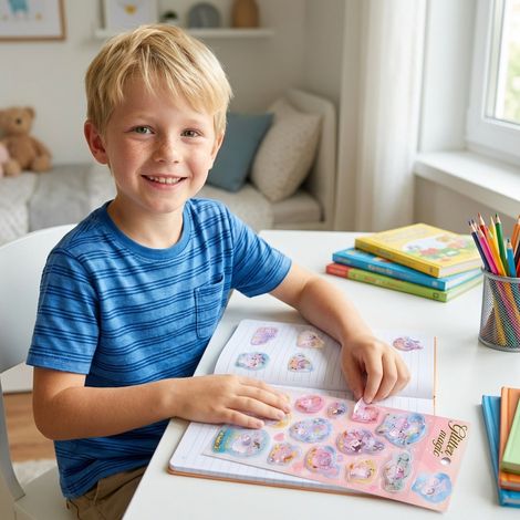 Cartoon 3D Shaking Stickers - Various Cartoon Shapes, Soft and Fresh Style, 3D Cartoon Stickers for Children's Journals -- Cartoon 3D Shaking Stickers (03) -- BIEMMEDUE (1/5)
