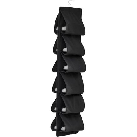 Rangement Chaussures Suspendu 12 Poches Porte Chaussures Pliable, Range Chaussures Gain de Place à Suspendre pour Porte Chambre ou Back Door, Organiseur Chaussures sans Perçage (1/5)
