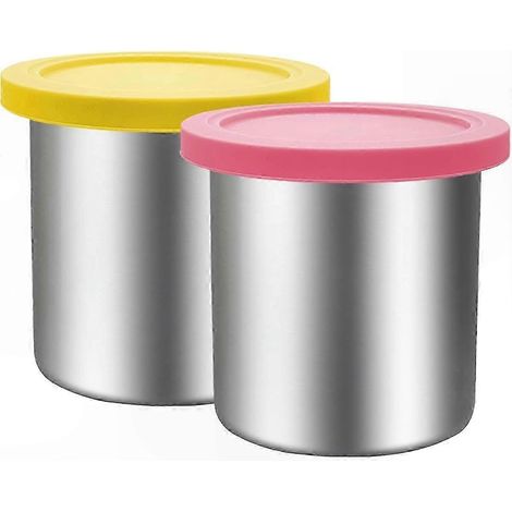 Récipient et couvercle en acier inoxydable de 24 oz pour les sorbetières Creami séries NC500 et NC501.