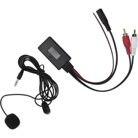 Adaptateur Bluetooth Voiture AUX sans Fil avec 2 Entrées RCA, Microphone Mains Libres pour Autoradio Kenwood (1/5)