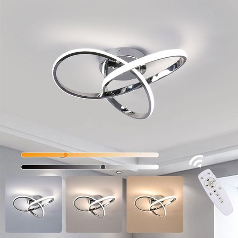 Goeco – Plafonnier LED dimmable 36W 4050LM – Télécommande – Température de couleur 3000K-6500K – Design moderne pour salon, chambre, cuisine, balcon (1/5)