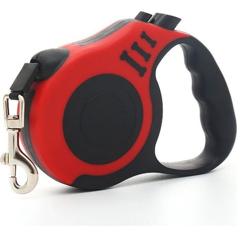 Corde de traction pour animaux de compagnie rouge 13cm 5m corde rétractable pour chien durable et pratique