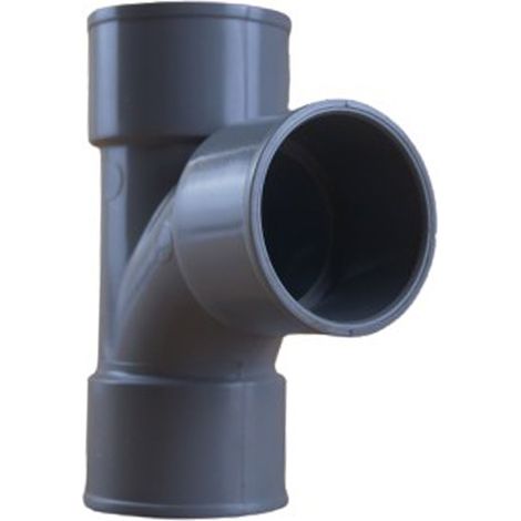 Té pied de biche PVC 87°30 Femelle Femelle Ø40 - First Plast (1/5)