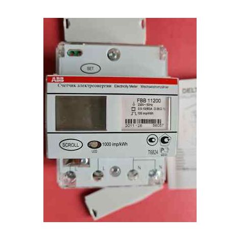 ABB FBB 11200 ENERGY METER, 230V 80A 2P