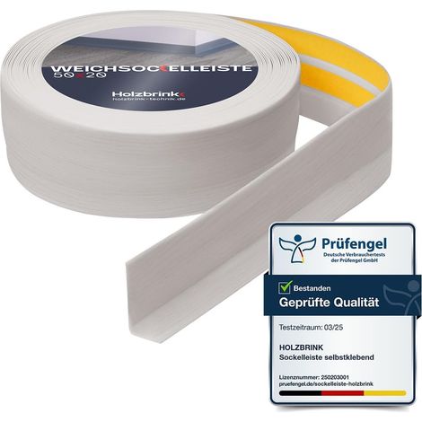 HOLZBRINK Plinthe Souple Autoadhésive Gris Foncé Plinthe pliable, 32x23 mm, 20 m