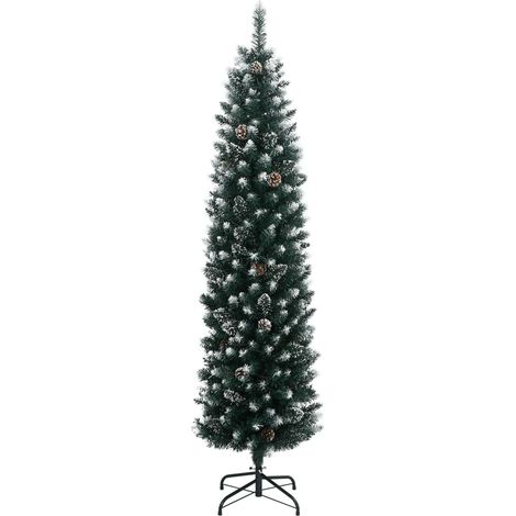 Sapin de Noël Arbre de Noël artificiel mince 150 LED 120 cm (1/5)