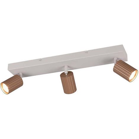 Deckenleuchte Schlafzimmerlampe Metall coffee 3-flammig schwenkbar GU10 L 50 cm