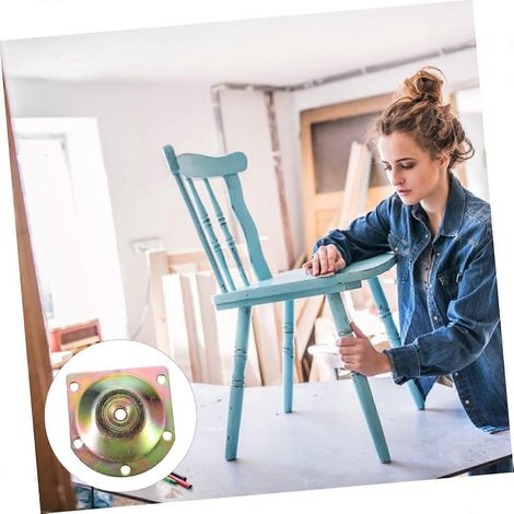 Ensemble de 8 accessoires pour meubles, plaque de fixation inclinée pour pieds, pieds de canapé et de chaise (1/5)