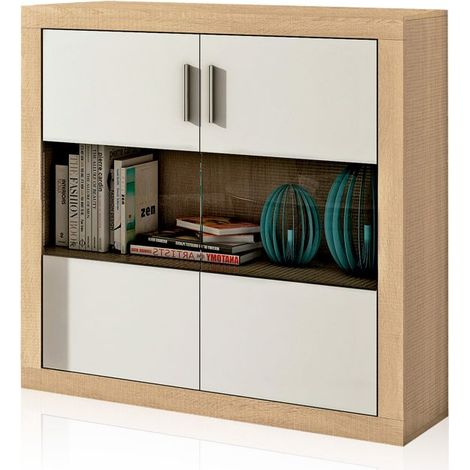 Bodeguero Nuka 2 puertas Cambria - Blanco (ancho) x 110cm (alto) (1/5)