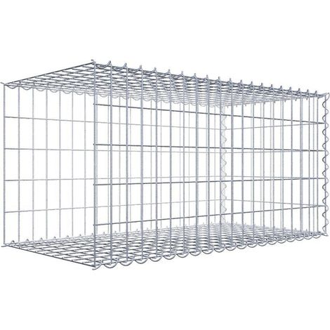 Gabiondeco - Gabion - Element de prolongation en longueur 100 cm x 50 cm x 50 cm (L x H x P). maille 5 x 10 cm. Spirale. Avert.: il manque une grille - Made in Germany (1/5)