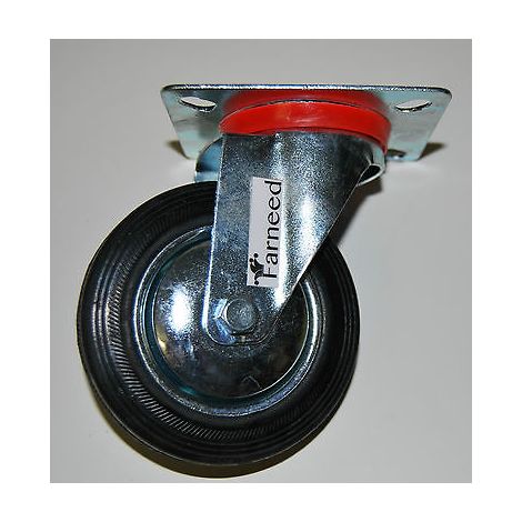 RUOTA PER CARRELLO CARRELLI RUOTE BASE GIREVOLE 3'' 7,5 cm INDUSTRIALE 199