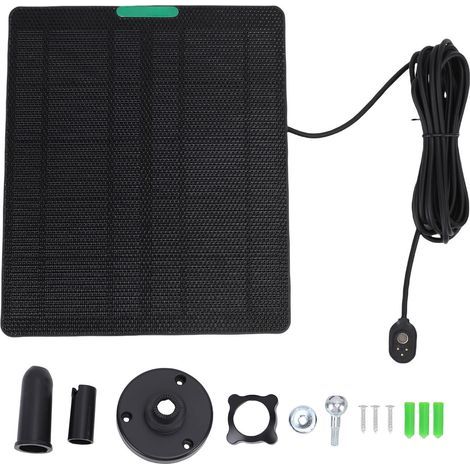 Panneau Solaire 10 W pour Caméra de Sécurité Arlo Pro 5S, Ultra, Pro 3 et Ultra 2 – Matériau ETFE Monocristallin Noir (1/5)