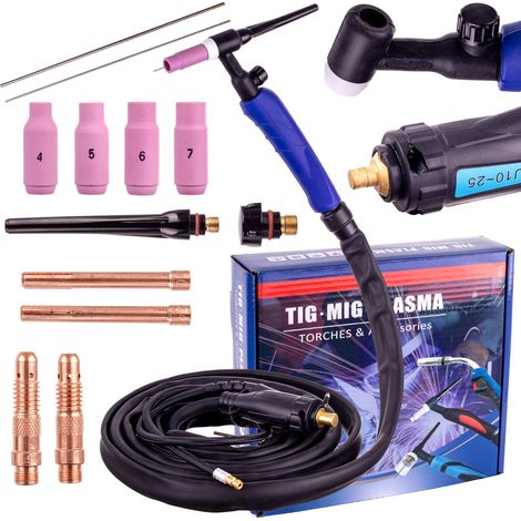 Torcia per saldatura TIG LIFT SR-17V Cavo valvola 4m Spina 10-25 Saldatrici (1/5)