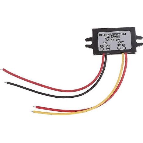 Module de réduction de tension étanche, convertisseur de puissance embarqué DC 24-12 V vers 3 V 1 A (1/5)