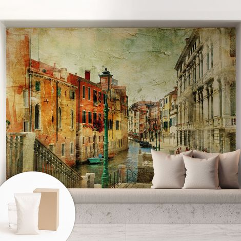Carta Da Parati Non Tessuto - Con Colla Inclusa per Camera da Letto - Facile da Applica - Motivo decorativo Impressione urbana 208x146 cm (1/5)