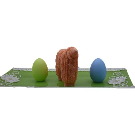 Decorazioni pasquali piatto centrotavola con candele uova di pasqua idea regalo arredo casa (1/5)