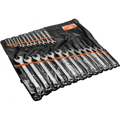 BAHCO - Jeu de clés mixtes contre-coudées, dimensions métriques - 26 pcs/pochette