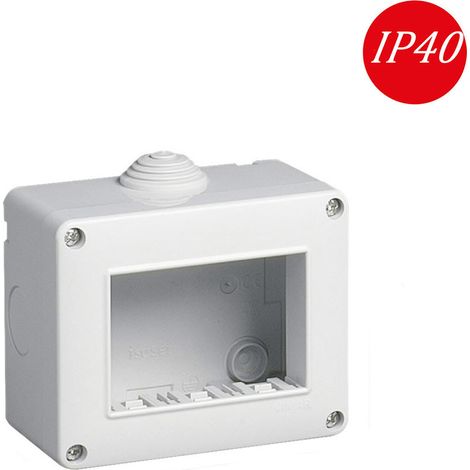 Custodia idrobox per esterno a 3 posti compatibile con matix cassetta per interruttori ip40 (1/3)