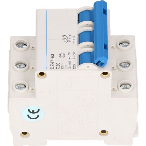 Leitungsschutzschalter (Miniatur) Kurzschlussschutz 3-polig 20 A Mini-DIN-Schienenmontage 400 V (1/5)