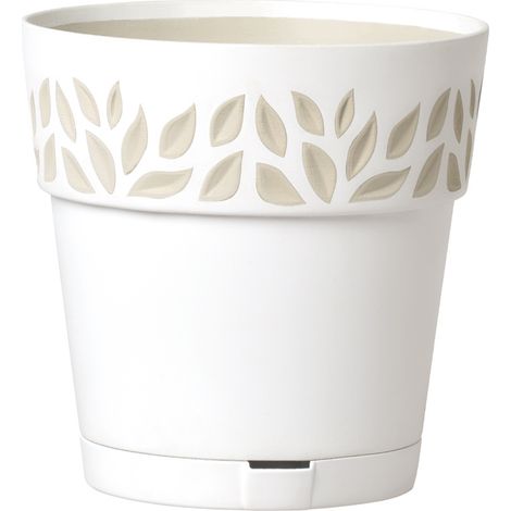 Vaso Cloe Tondo Ris.Acqua Bianco 15 H 15 Stefanpl (1/2)