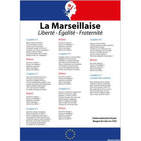 AFFICHAGE ECOLE BLEU BLANC ROUGE LOI BLANQUER (DEV0014) - Papier Poster - 210 x 300 mm