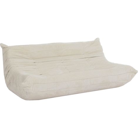 [NEUWERTIG] 3-Sitzer Sofa HHG-926, Dreisitzer 3er-Sofa Couch Polster-/Loungesofa Stoff Cord (300g/m²) 175cm cremeweiß (1/5)