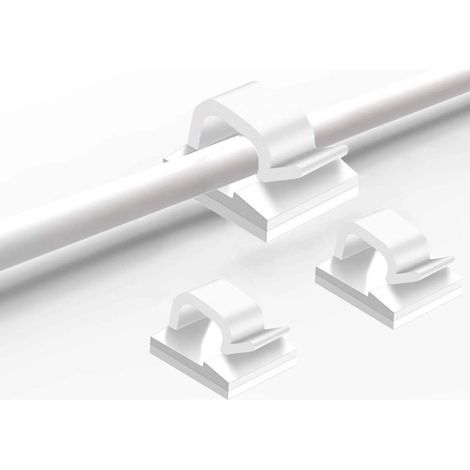Selbstklebende Kabelclips, 100 Stück pro Packung, weiß (1/4)