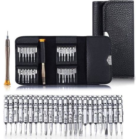 Kit De Tournevis - 25 Pièces - Pour Réparation Portable De Montres Et Électronique - Compact 10.5x7x2 Cm - 113.5 G (1/4)