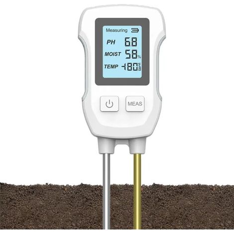 Dreifach-Bodentester zur Messung von pH-Wert, Temperatur und Luftfeuchtigkeit für Gärten und Pflanzen Gartenwerkzeug (1/5)