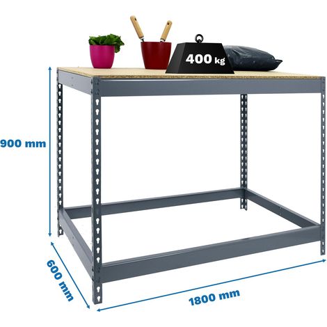 Simonrack Simonwork Basic Arbeitstisch grau robust