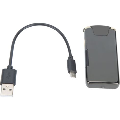 Wiederaufladbarer USB-Zigarettenanzünder mit doppeltem Lichtbogen, LED-Anzeige und windfestem Design (1/5)