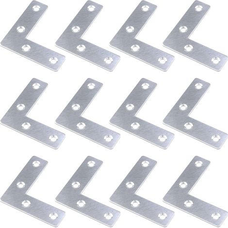 5x5 cm L-förmige Reparaturplatte, 12 Stück aus Edelstahl, Eckwinkel zur Befestigung und Reparatur