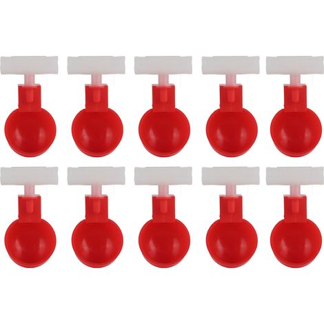 Lot de 10 abreuvoirs automatiques pour poules, remplissage anti-fuite, gamelles à pigeons, canards et oiseaux, filetage G1/2.