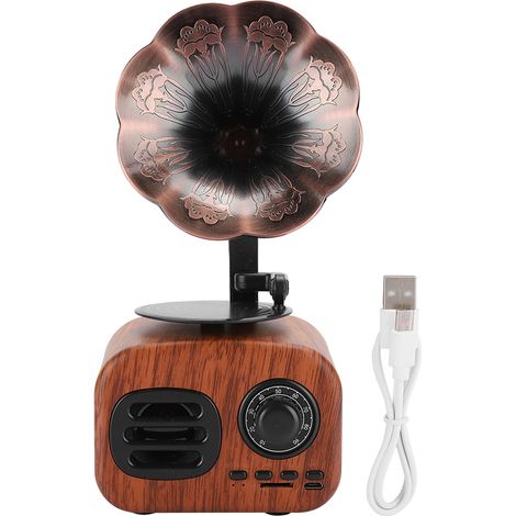 Mini enceinte Bluetooth rétro intelligente, lecteur de musique portable pour ordinateur de bureau (1/4)