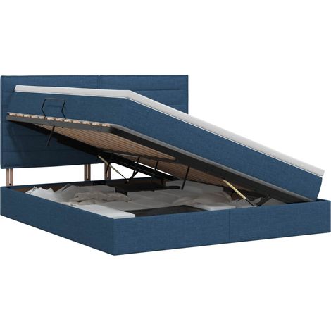 Maison Exclusive - Letto con contenitore e materasso Blu 180 x 200 cm Tessuto (1/5)