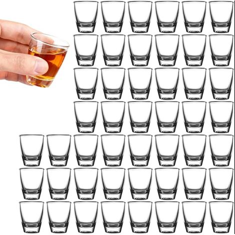 Lot de 48 Verres à Shot en Verre Épais - Gobelets Polyvalents pour Liqueurs, Vodka, Tequila et Apéritifs - Résistants au Lave-Vaisselle (1/5)