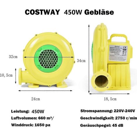 Souffleur d'air électrique 450 W pour jouets gonflables (1/5)