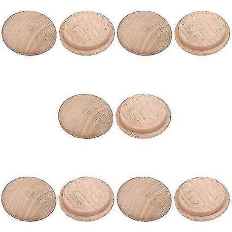 100 bouchons ronds en bois de 25 mm de diamètre pour boutons de meubles en bois dur, cache-vis en bois pour trous de vis (1/4)