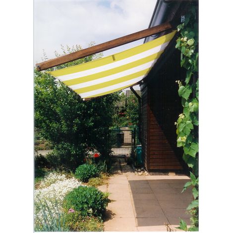 Sonnensegel 270 x 140 cm - Farbe gelb-weiß (1/5)