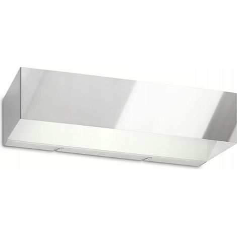 Aplique de pared LED cromado IP44 de 36 cm y 8 W para colocar sobre el espejo del baño, pasillo o dormitorio. (1/5)