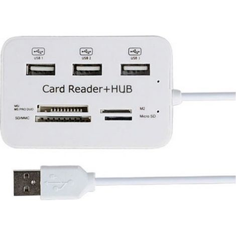 Stations d\'accueil,Haute vitesse Multi 3 ports USB 3.0 Hub Multiport SD TF lecteur de carte Usb séparateur pour - Type USB Hub 2.0 (1/4)