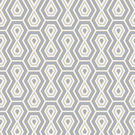 BRICOFLOR Papier peint gris et or & blanc | Papier peint géométrique | Papier peint rétro intissé | Papier peint pour couloir & salon - 10,05 x 0,53 m (1/5)