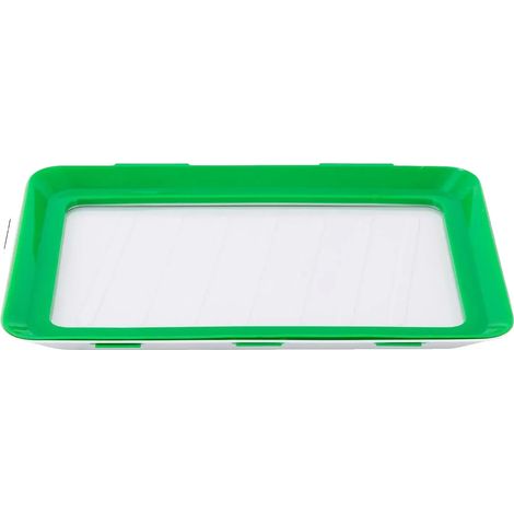 Bandeja para almacenar alimentos, diseño apilable, juego de 4 piezas, verde (1/2)